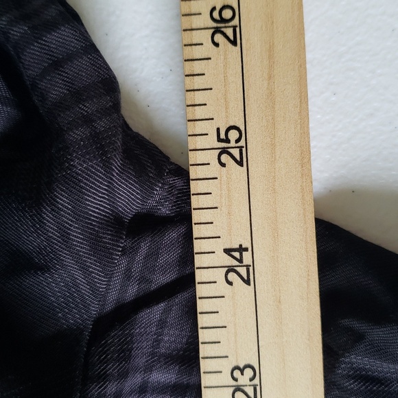 Torrid Button Down Shirt Kimono 1X Black Gray Plaid Long Sleeve Pockets Layering - Picture 12 of 16